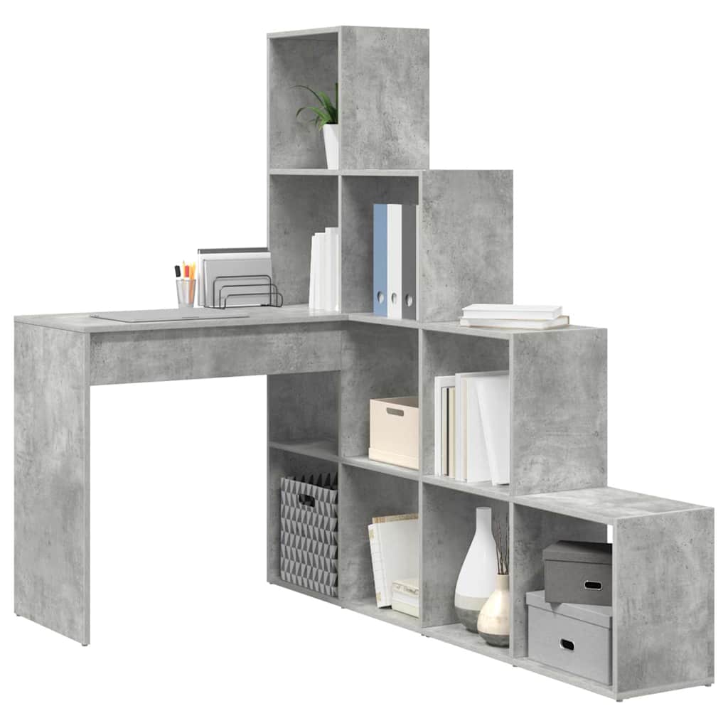 Scrivania ad angolo Grigio cemento 101,5 x 149,5 x 149,5 cm