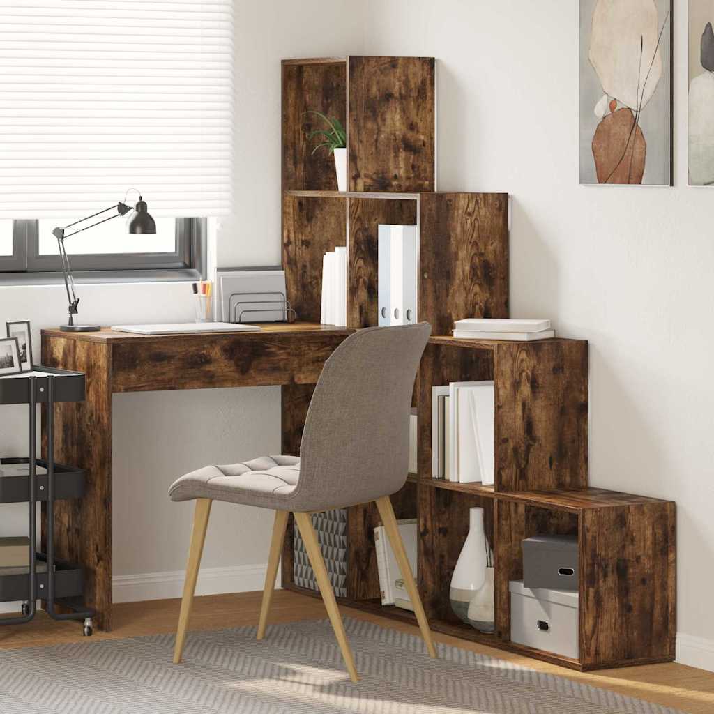 Scrivania ad angolo Rovere fumé 101,5 x 149,5 x 149,5 cm
