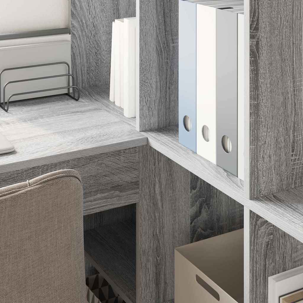 Scrivania ad angolo Grigio Sonoma 101,5 x 149,5 x 149,5 cm