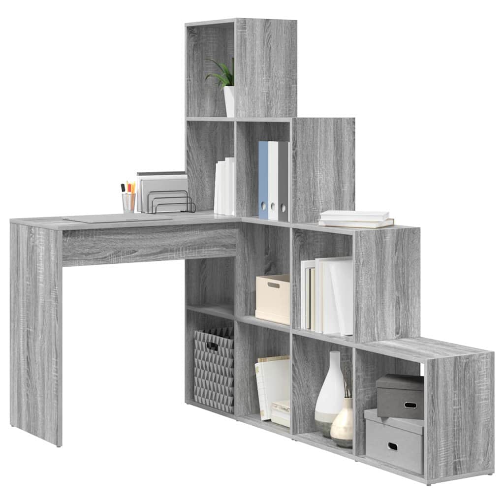 Scrivania ad angolo Grigio Sonoma 101,5 x 149,5 x 149,5 cm