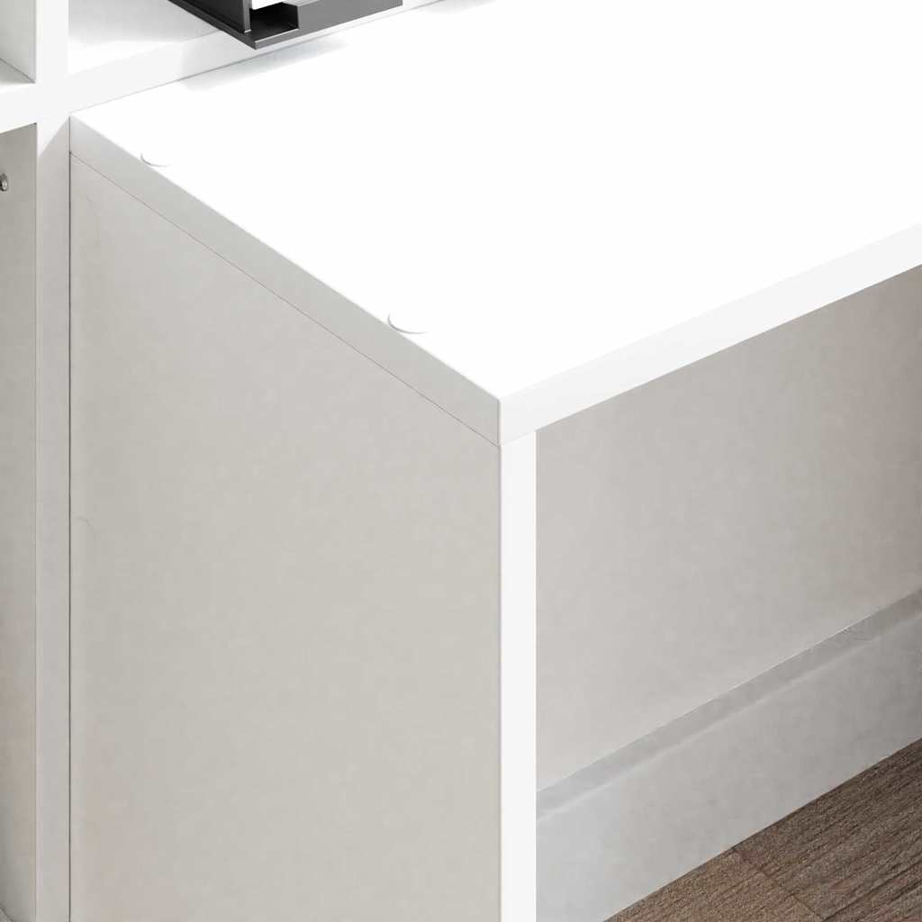 Scrivania Bianco 138,5 x 55 x 143 cm Legno multistrato