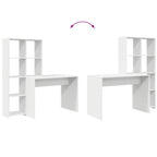 Scrivania Bianco 138,5 x 55 x 143 cm Legno multistrato