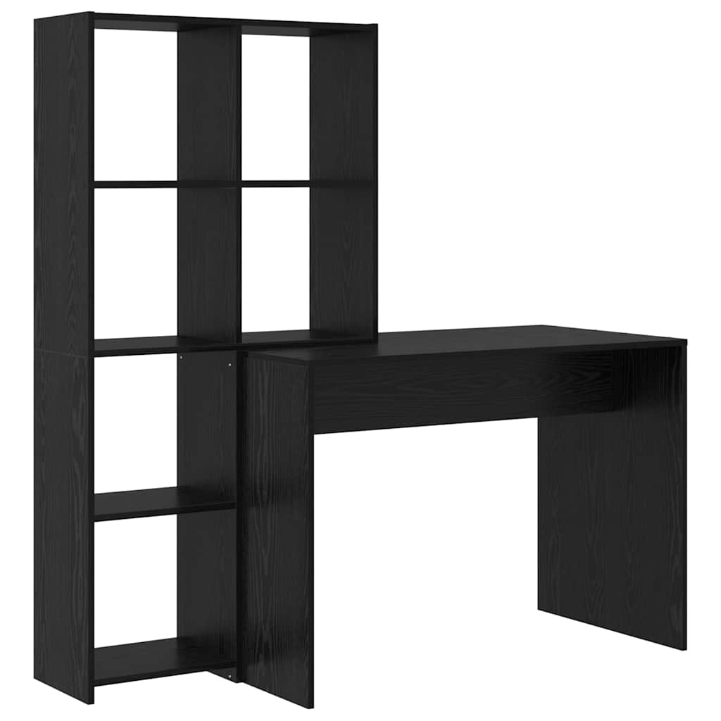 Scrivania Rovere Nero 138,5 x 55 x 143 cm Legno multistrato