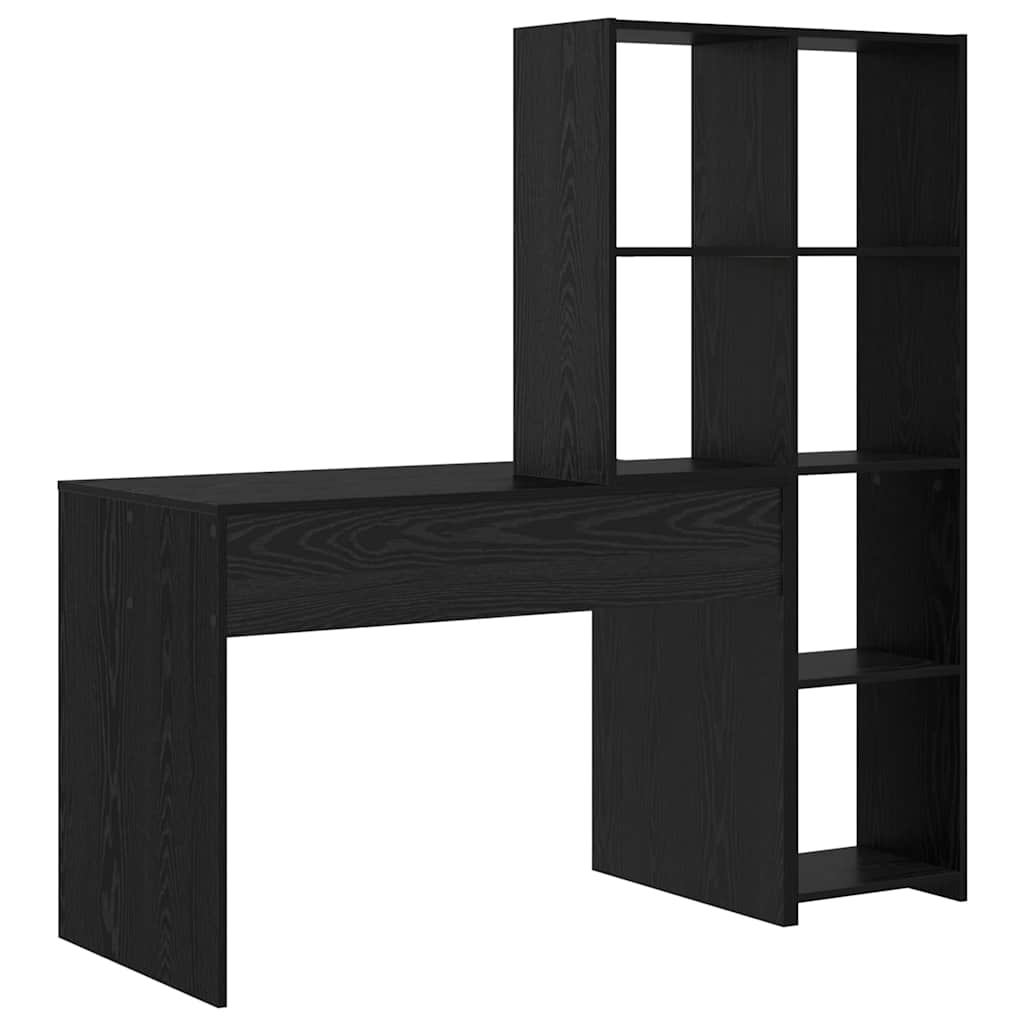 Scrivania Rovere Nero 138,5 x 55 x 143 cm Legno multistrato