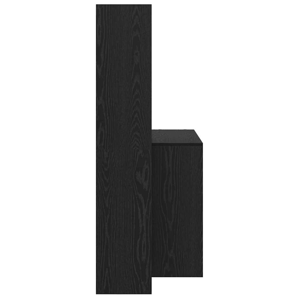 Scrivania Rovere Nero 138,5 x 55 x 143 cm Legno multistrato