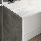 Scrivania Grigio cemento 138,5 x 55 x 143 cm Legno multistrato