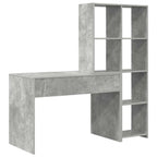 Scrivania Grigio cemento 138,5 x 55 x 143 cm Legno multistrato