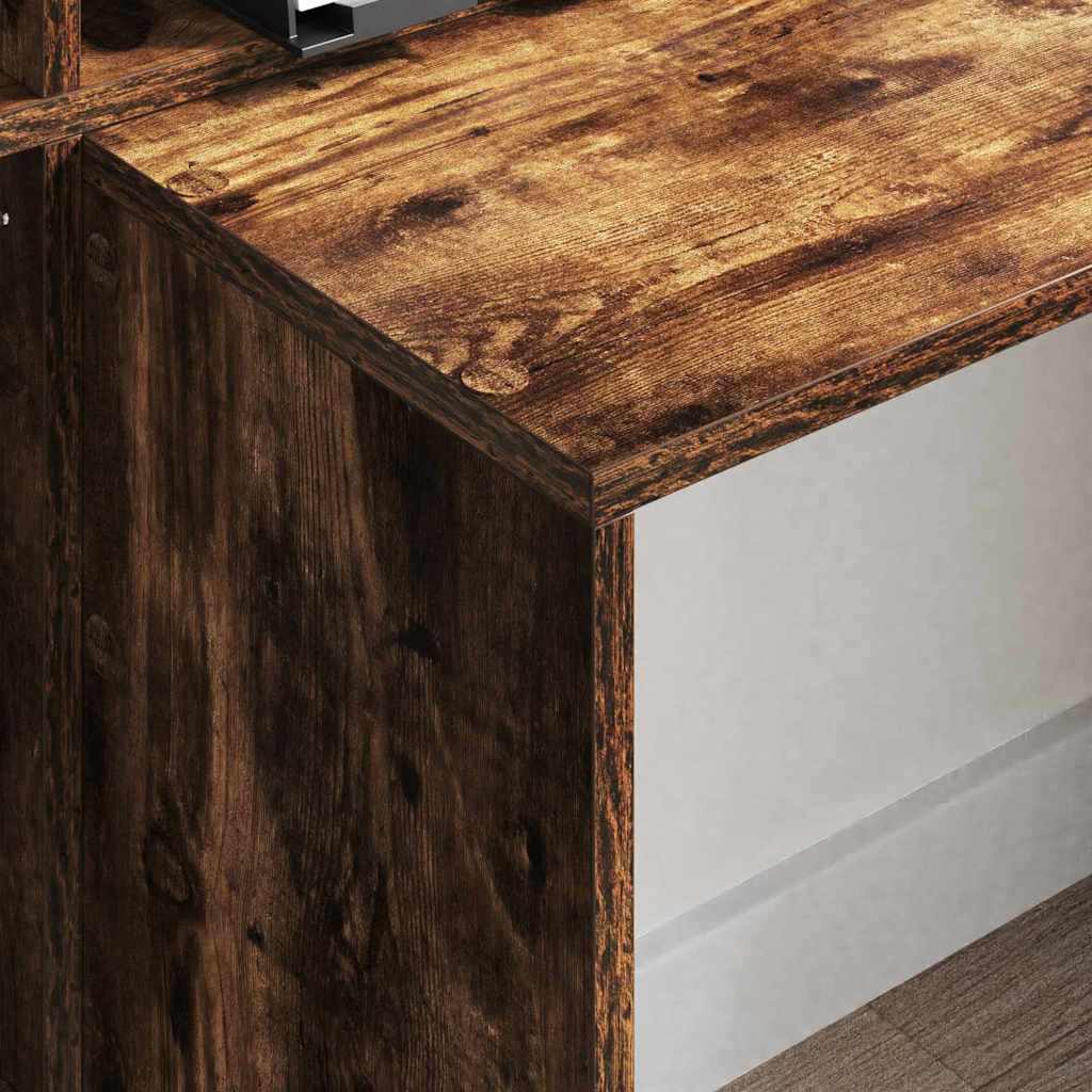 Scrivania Rovere fumé 138,5 x 55 x 143 cm Legno multistrato