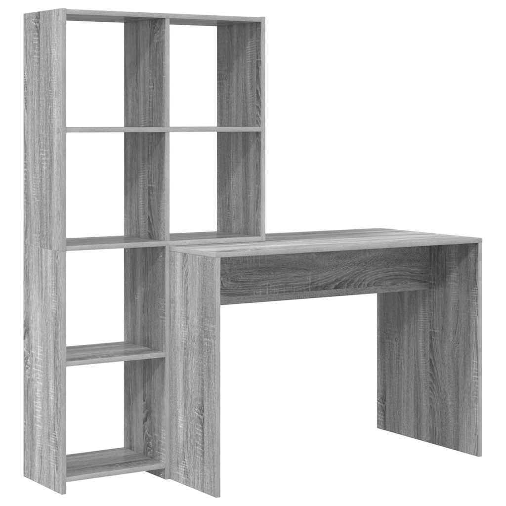 Scrivania Grigio Sonoma 138,5 x 55 x 143 cm Legno multistrato