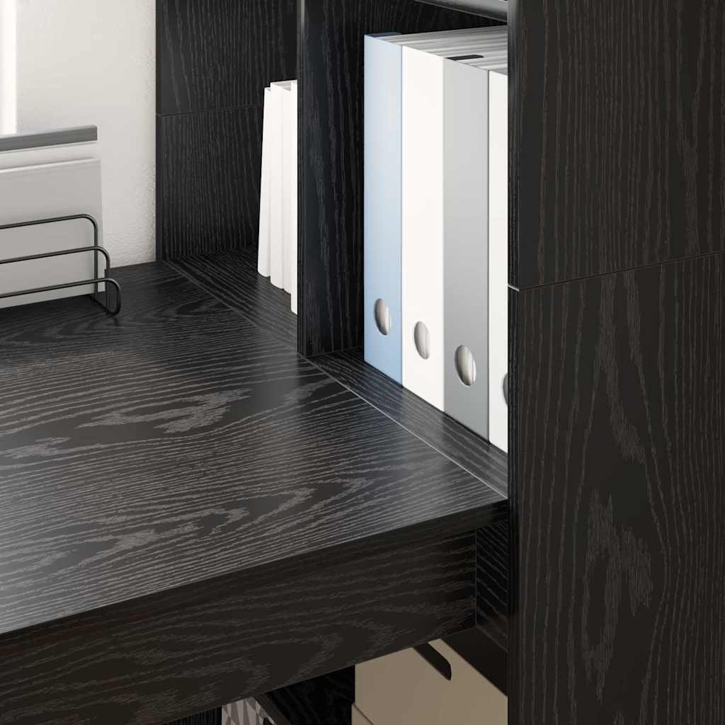 Scrivania Rovere Nero 122 x 67 x 145 cm Legno multistrato