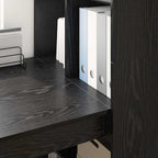 Scrivania Rovere Nero 122 x 67 x 145 cm Legno multistrato