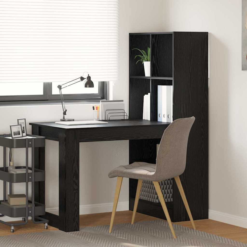 Scrivania Rovere Nero 122 x 67 x 145 cm Legno multistrato