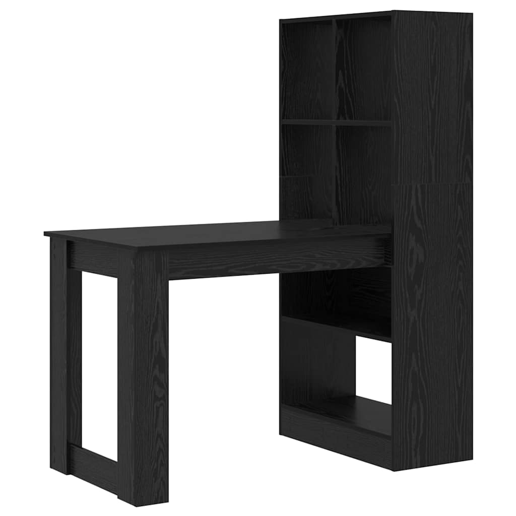Scrivania Rovere Nero 122 x 67 x 145 cm Legno multistrato
