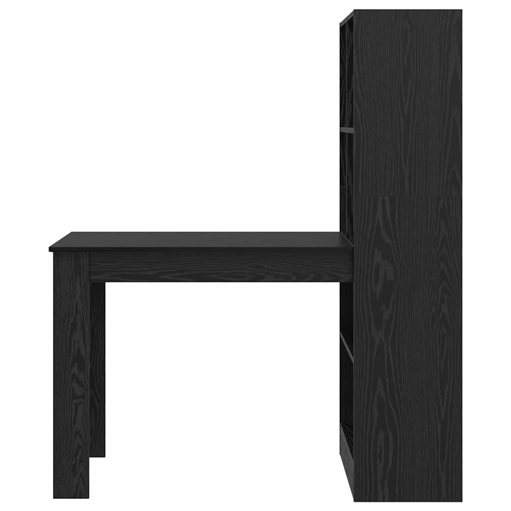 Scrivania Rovere Nero 122 x 67 x 145 cm Legno multistrato