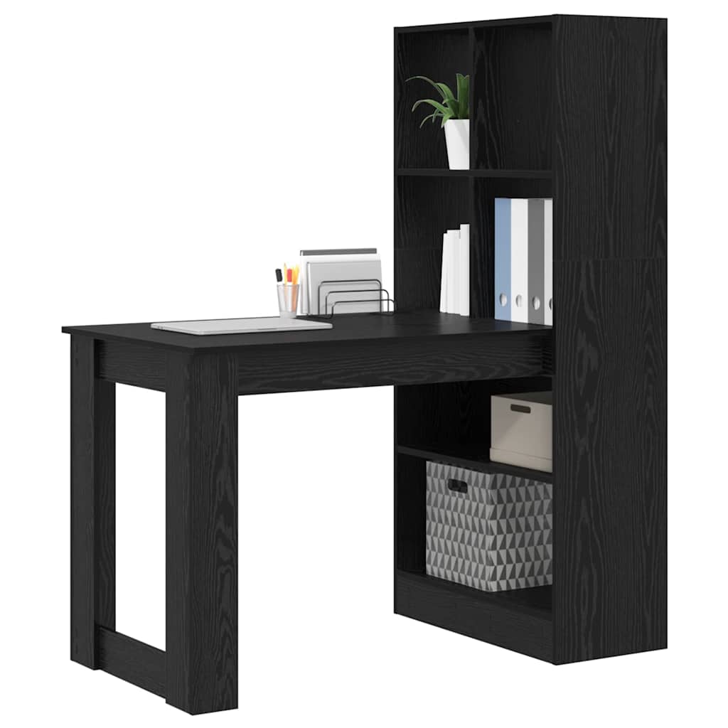 Scrivania Rovere Nero 122 x 67 x 145 cm Legno multistrato