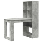 Scrivania Grigio cemento 122 x 67 x 145 cm Legno multistrato