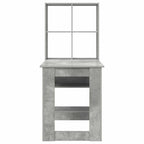 Scrivania Grigio cemento 122 x 67 x 145 cm Legno multistrato