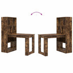 Scrivania Rovere fumé 122 x 67 x 145 cm Legno multistrato