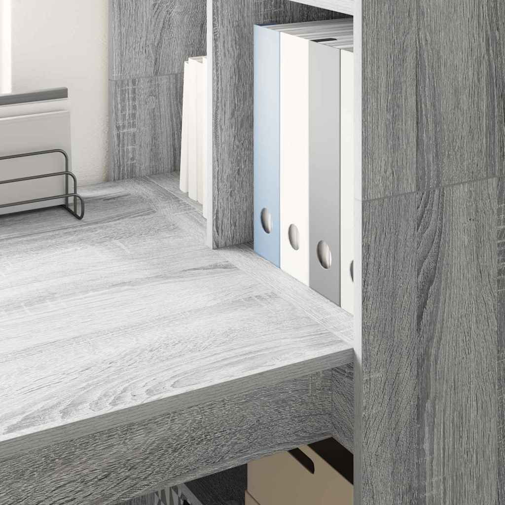 Scrivania Grigio Sonoma 122 x 67 x 145 cm Legno multistrato