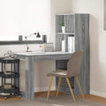 Scrivania Grigio Sonoma 122 x 67 x 145 cm Legno multistrato