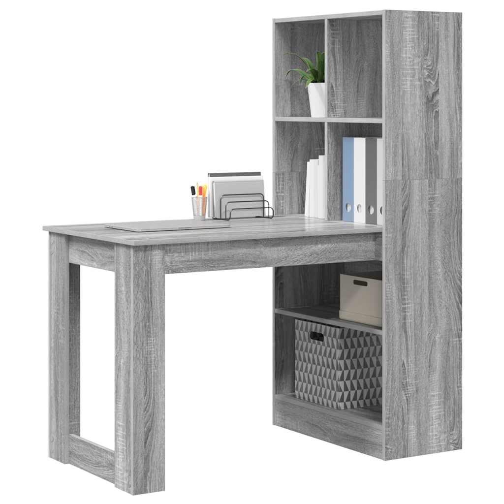 Scrivania Grigio Sonoma 122 x 67 x 145 cm Legno multistrato