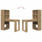 Scrivania con lo scaffale Rovere artigianale 122 x 67 x 145 cm