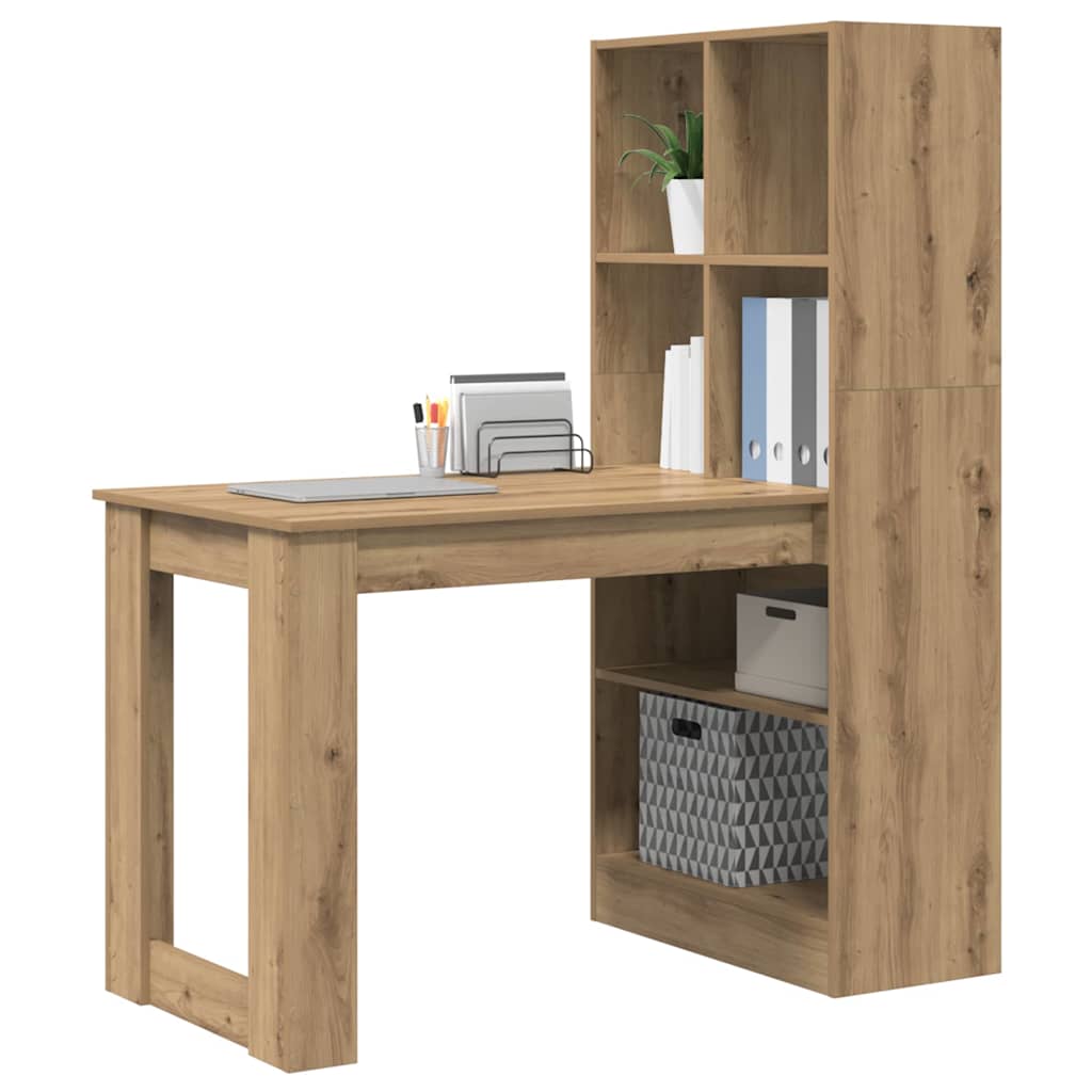 Scrivania con lo scaffale Rovere artigianale 122 x 67 x 145 cm
