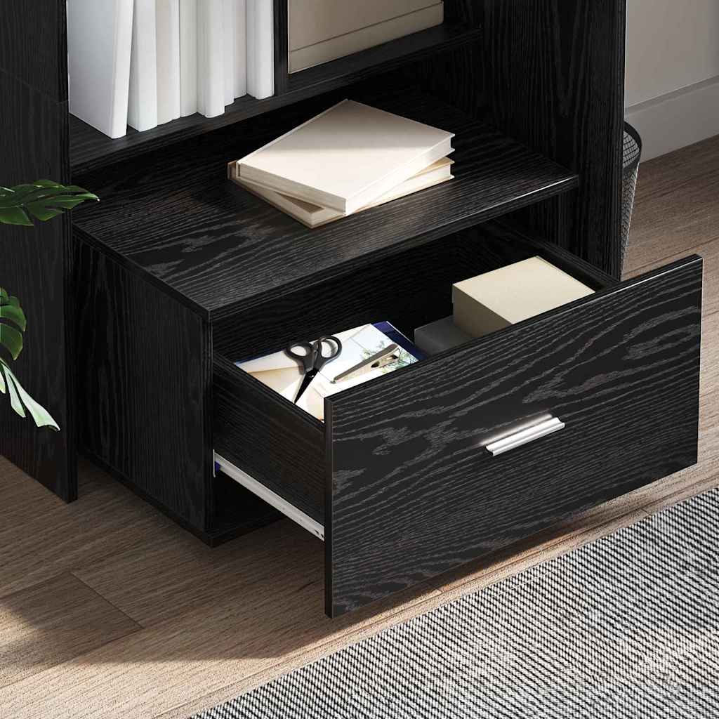 Scrivania Rovere Nero 131,5 x 50 x 106,5 cm Legno multistrato