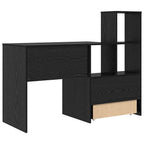 Scrivania Rovere Nero 131,5 x 50 x 106,5 cm Legno multistrato