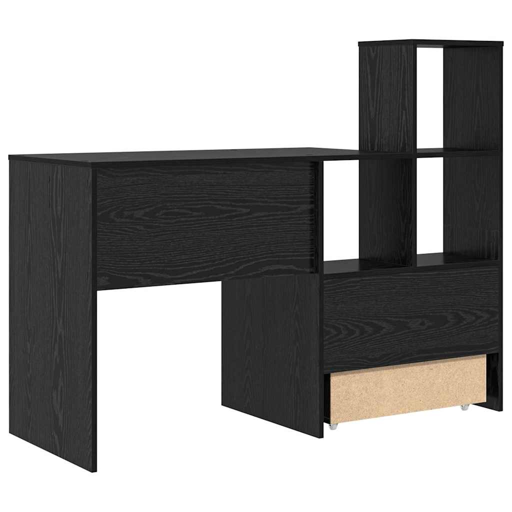 Scrivania Rovere Nero 131,5 x 50 x 106,5 cm Legno multistrato