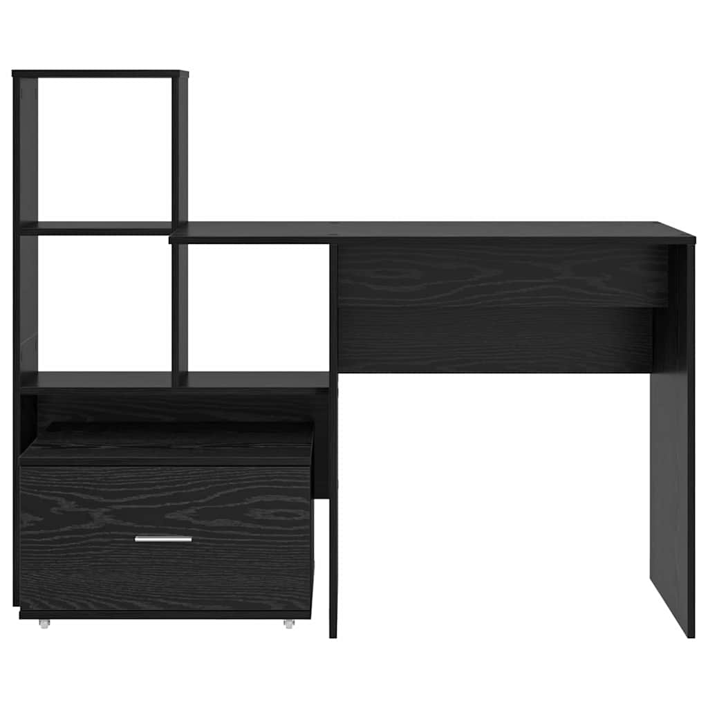Scrivania Rovere Nero 131,5 x 50 x 106,5 cm Legno multistrato