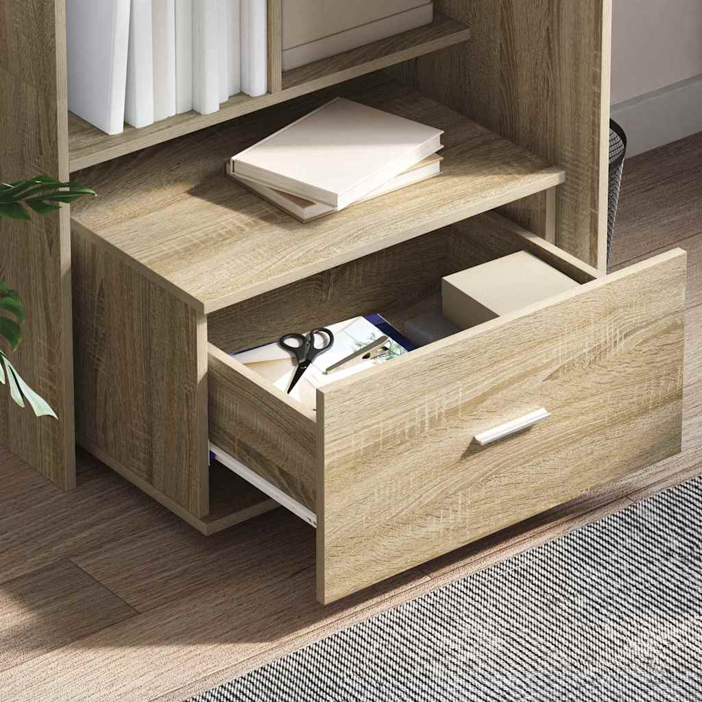 Scrivania Rovere Sonoma 131,5 x 50 x 106,5 cm Legno multistrato