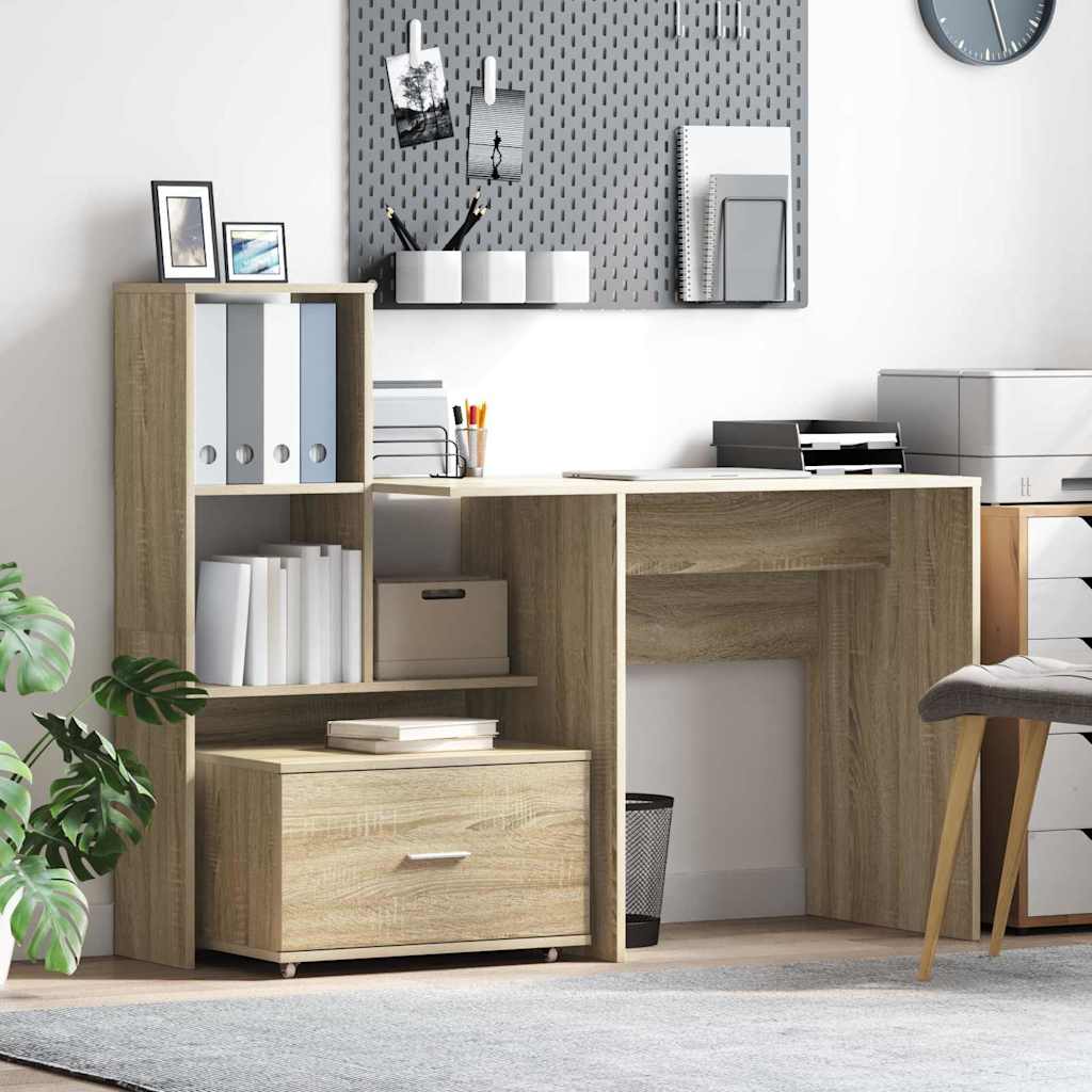 Scrivania Rovere Sonoma 131,5 x 50 x 106,5 cm Legno multistrato