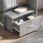Scrivania con cassetto Grigio cemento 131,5 x 50 x 106,5 cm