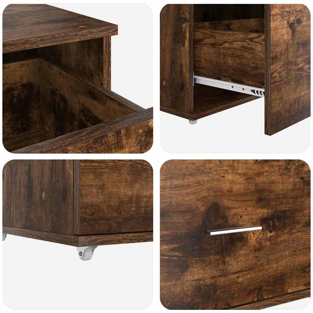 Scrivania Rovere fumé 131,5 x 50 x 106,5 cm Legno multistrato