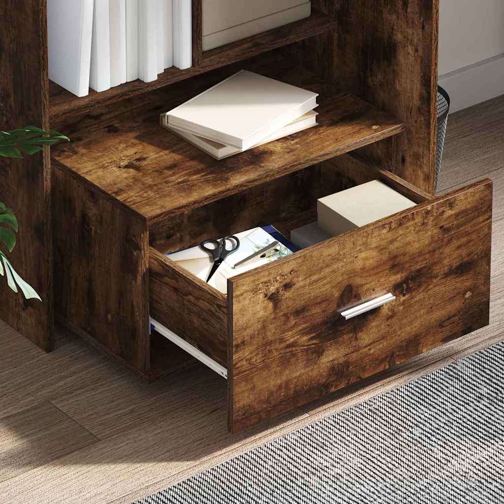 Scrivania Rovere fumé 131,5 x 50 x 106,5 cm Legno multistrato
