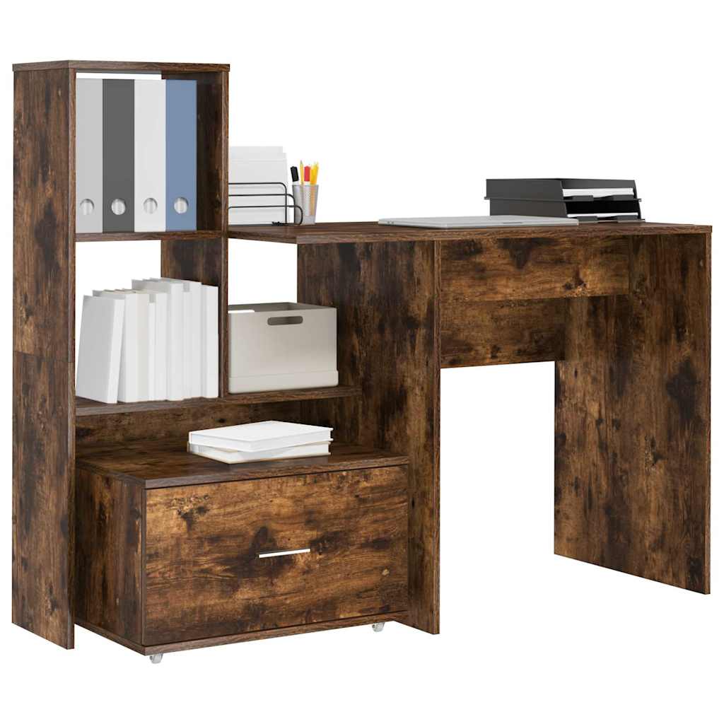 Scrivania Rovere fumé 131,5 x 50 x 106,5 cm Legno multistrato