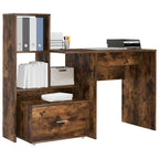 Scrivania Rovere fumé 131,5 x 50 x 106,5 cm Legno multistrato
