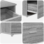 Scrivania Grigio Sonoma 131,5 x 50 x 106,5 cm Legno multistrato