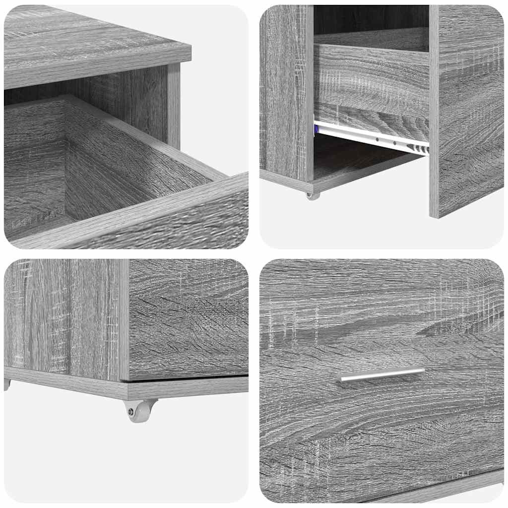 Scrivania Grigio Sonoma 131,5 x 50 x 106,5 cm Legno multistrato