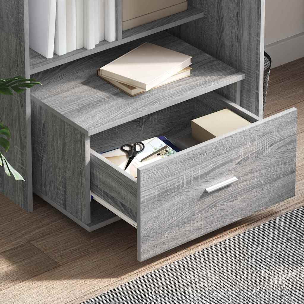 Scrivania Grigio Sonoma 131,5 x 50 x 106,5 cm Legno multistrato