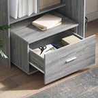 Scrivania Grigio Sonoma 131,5 x 50 x 106,5 cm Legno multistrato