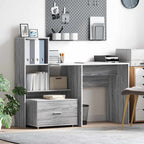 Scrivania Grigio Sonoma 131,5 x 50 x 106,5 cm Legno multistrato