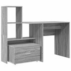 Scrivania Grigio Sonoma 131,5 x 50 x 106,5 cm Legno multistrato