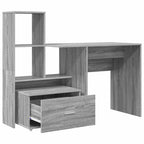 Scrivania Grigio Sonoma 131,5 x 50 x 106,5 cm Legno multistrato