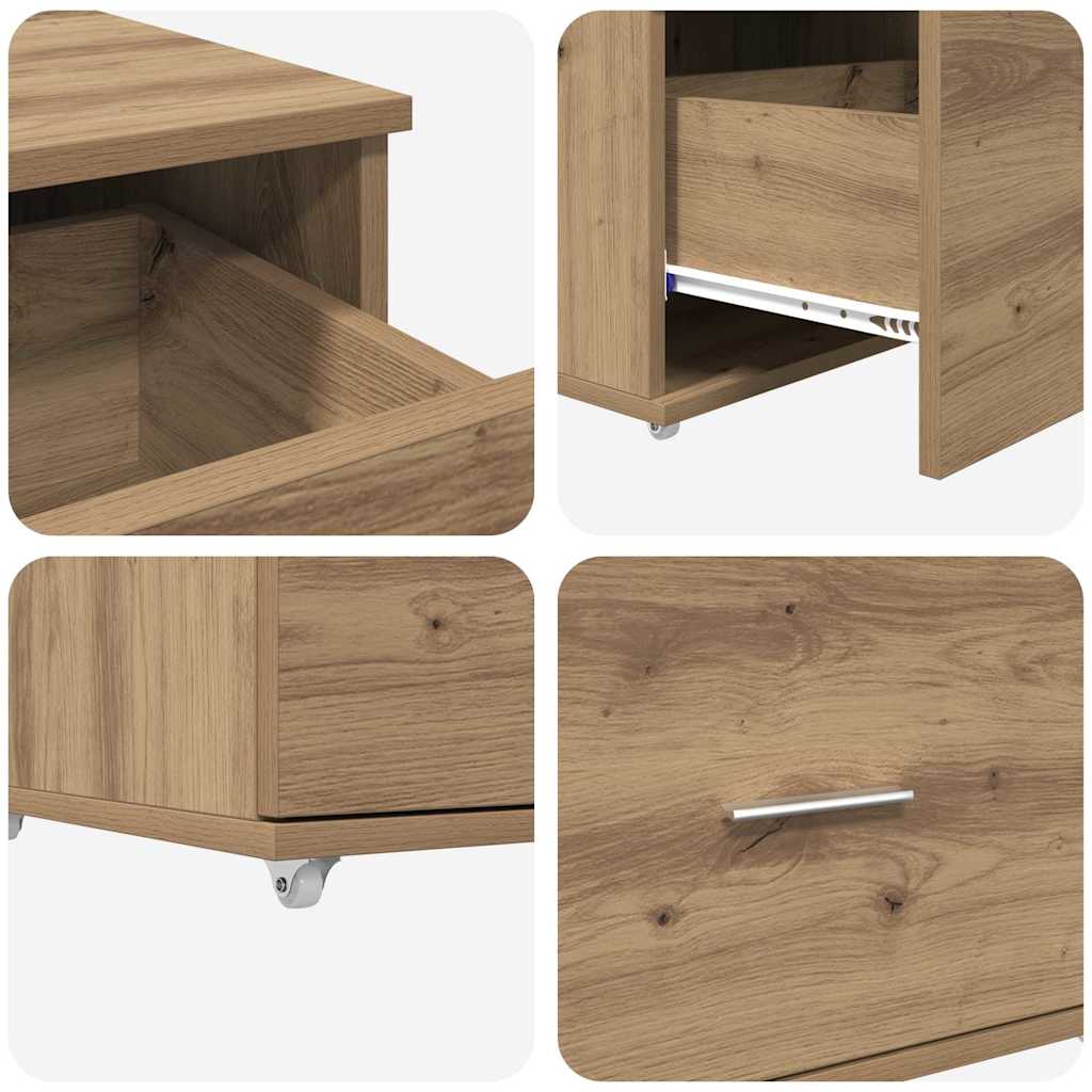 Scrivania con cassetto Rovere artigianale 131,5 x 50 x 106,5 cm