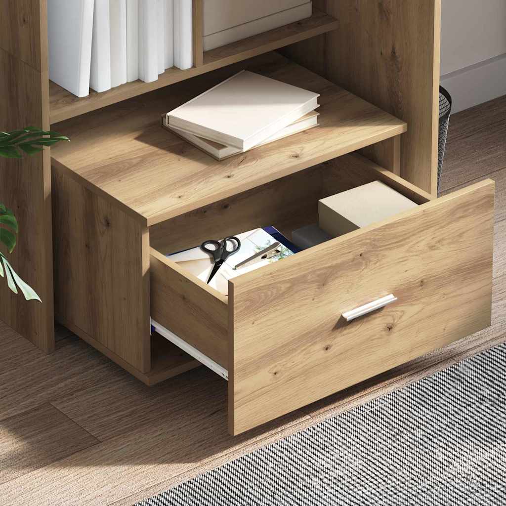 Scrivania con cassetto Rovere artigianale 131,5 x 50 x 106,5 cm