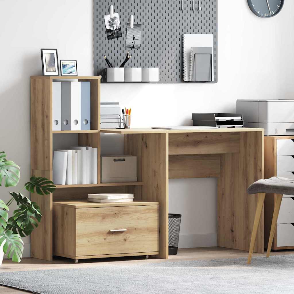 Scrivania con cassetto Rovere artigianale 131,5 x 50 x 106,5 cm