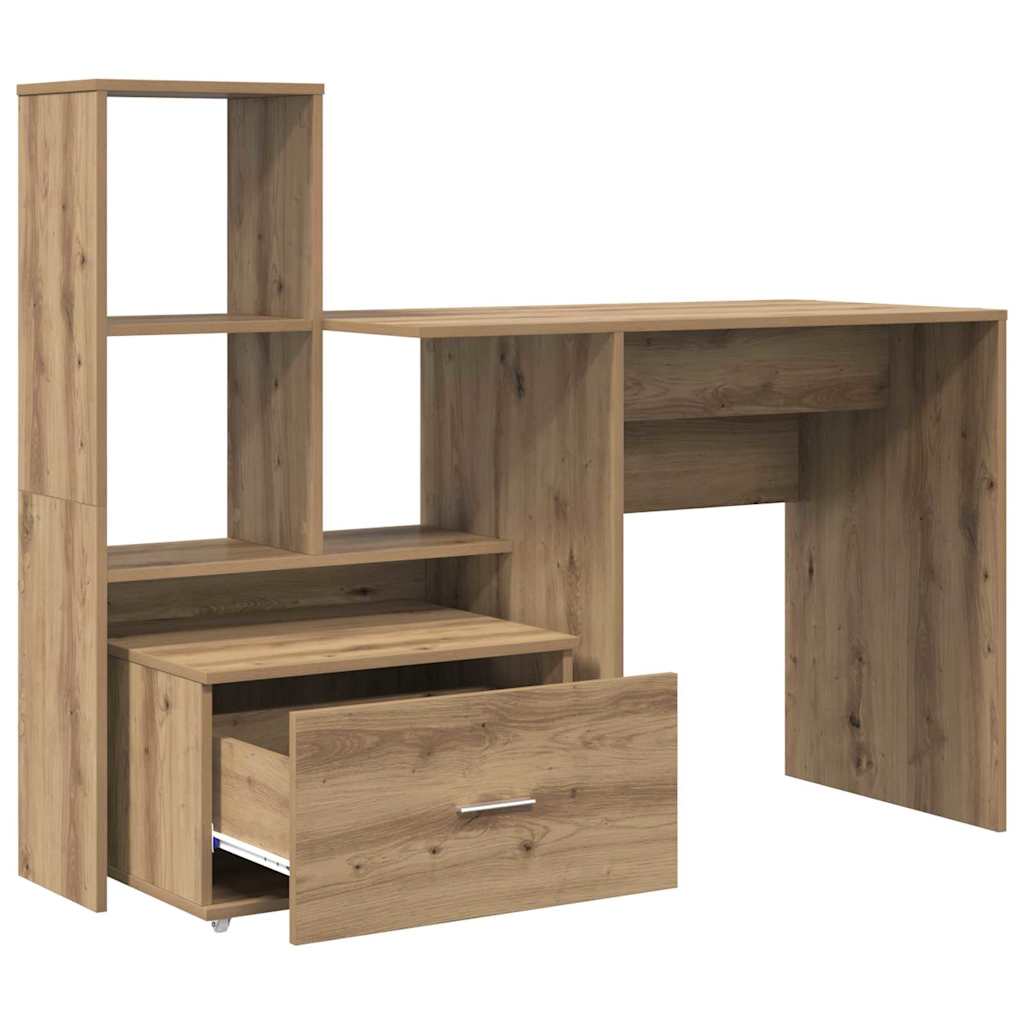 Scrivania con cassetto Rovere artigianale 131,5 x 50 x 106,5 cm