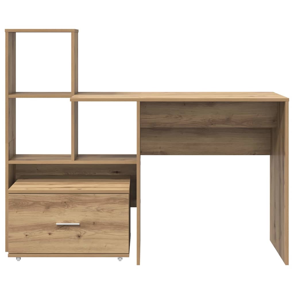 Scrivania con cassetto Rovere artigianale 131,5 x 50 x 106,5 cm